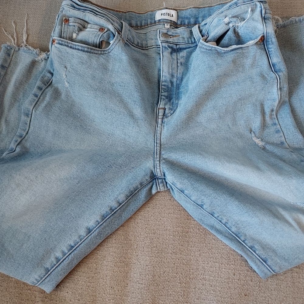 PISTOLA Revolve Lennon High Rise Crop Distressed Jeans - Picture 6 of 10